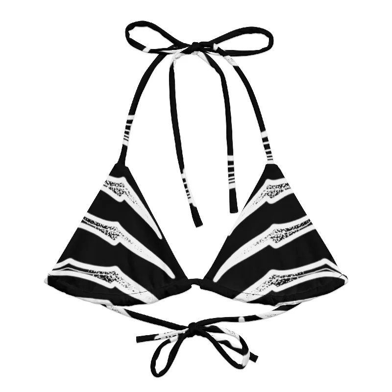 Lace - trimmed bikini for an elegant and romantic touchDead Men Tell No Tails Recycled String Bikini Top