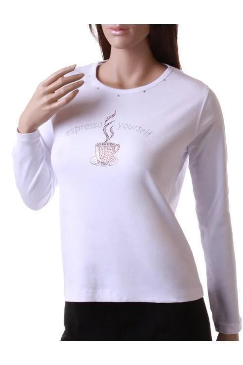 Striped Women T Shirt in a Classic PatternEspresso Yourself T-Shirt