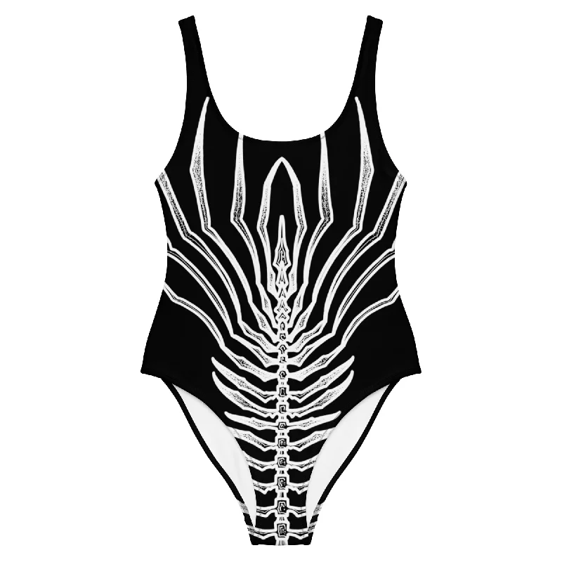 Ruched bikini with fabric gathers for a slimming effectDead Men Tell No Tails Fluke One-Piece Swimsuit