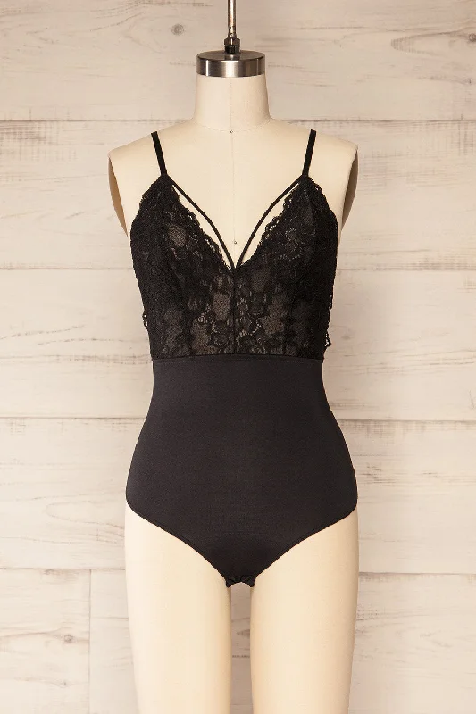 Metallic Bodysuits for a Glitzy and Glamorous Night OutXalapa | Black Lace Lingerie Bodysuit