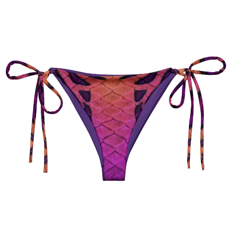 String bikini for a minimalistic and sexy beach styleAll Hallows Eve Recycled String Bikini Bottom