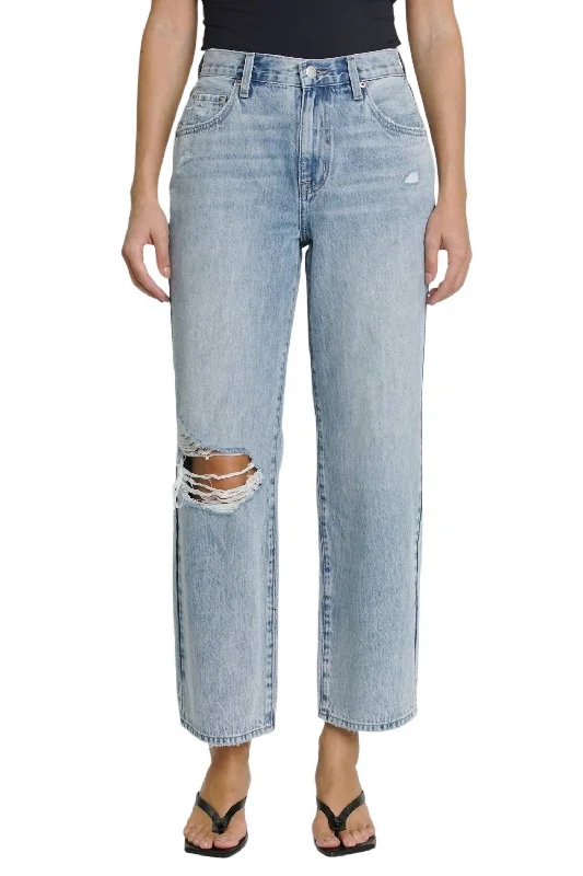 Bobbie Straight Wide Leg Jean In Skyview