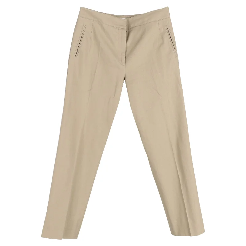 Givenchy Straight Leg Trousers in Beige Cotton