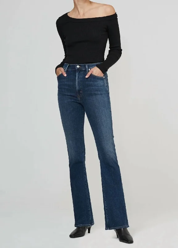 Lilah High Rise Bootcut Jeans In Morella