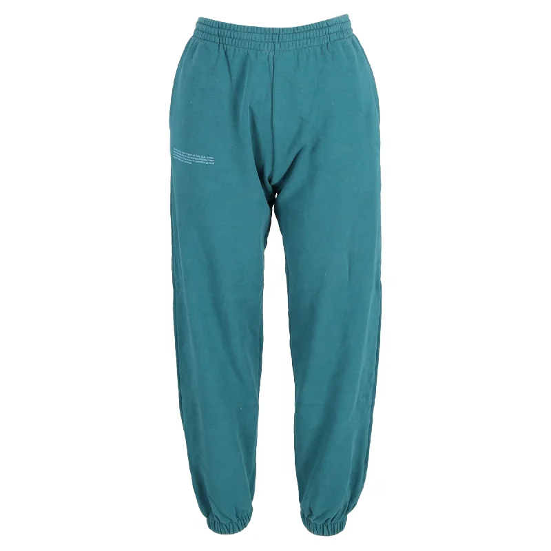 Pangaia 365 Heavyweight Track Pants in Blue Green Cotton