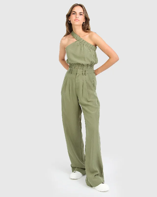 State of Play Wide Leg Pant - Army Green