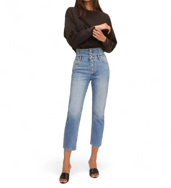 Turner Ii High Waist Jean In Indigo Medium Stone Wash