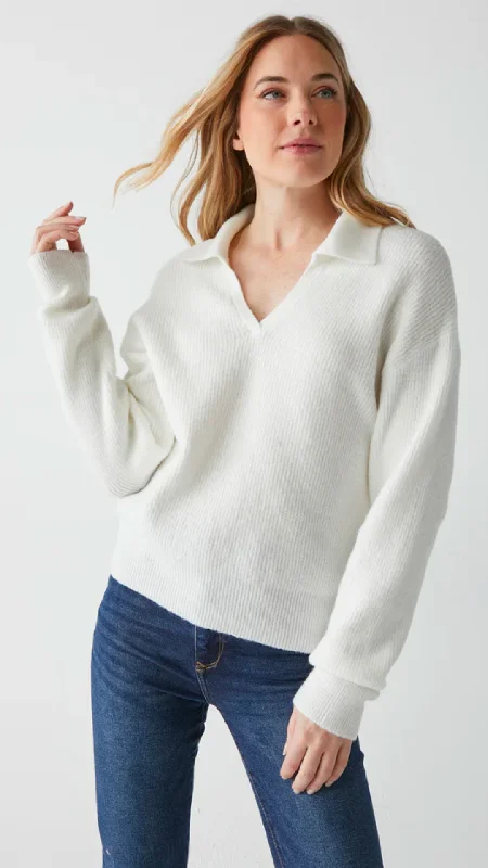 Cashmere Women Sweater with a Luxurious Soft TouchSTEVIE V-NECK - CHALK