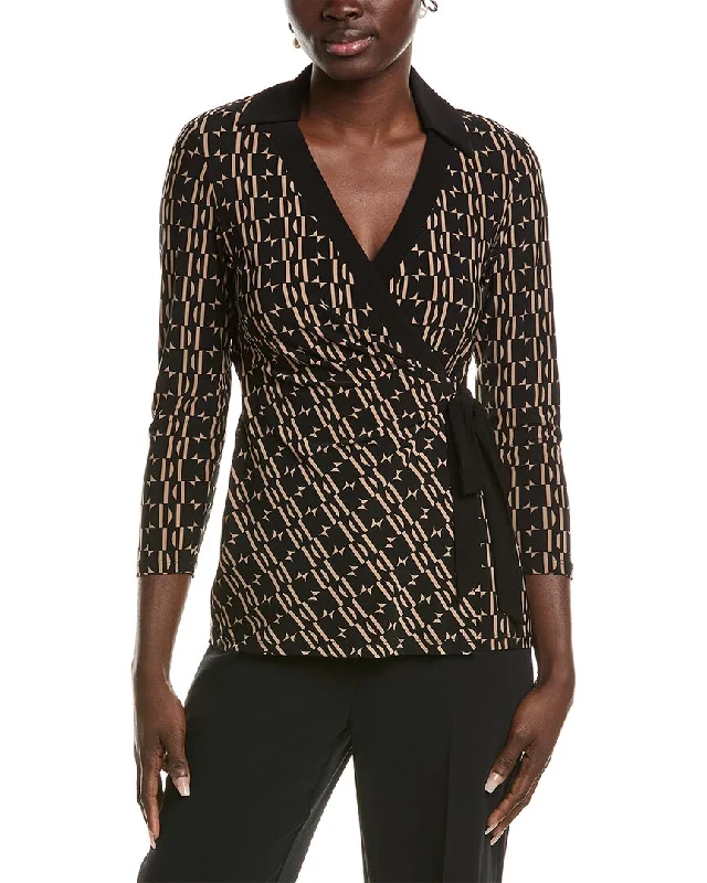 Cashmere Women Sweater with a Luxurious Soft TouchAnne Klein Wrap Top