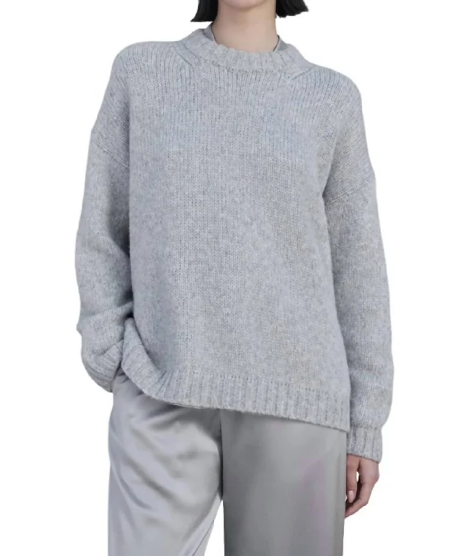 Oversized Women Sweater for a Cozy and Fashionable LookCambria Sweater In Platinum