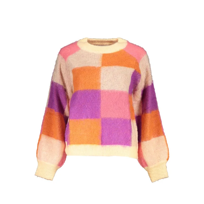 V - Neck Women Sweater to Elongate the NecklineDesigual Chic  Contrast Crew Neck Women's Sweater