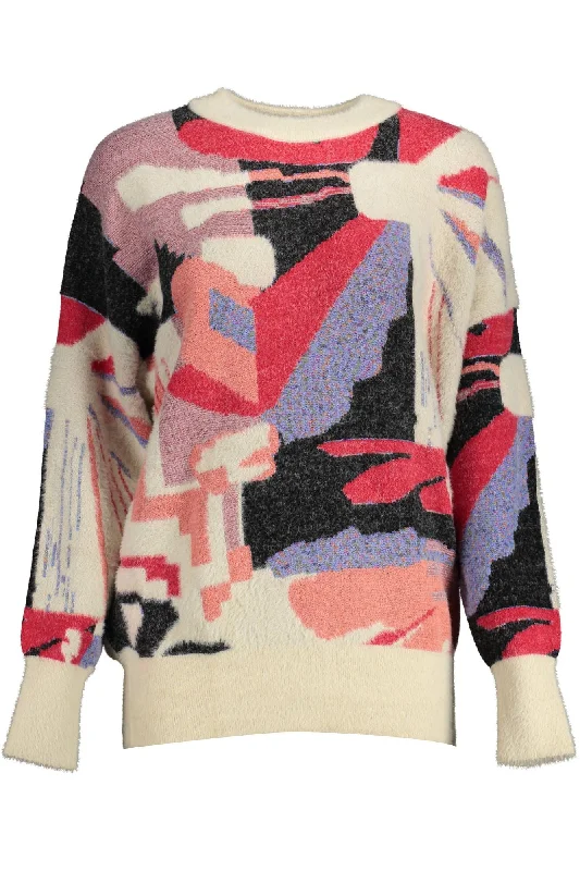 Chunky Knit Women Sweater for Winter WarmthDesigual Chic  Contrasting Detail Women's Sweater