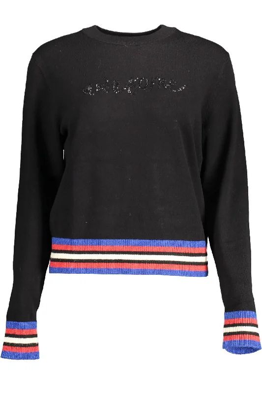 Turtleneck Women Sweater for a Classic and Elegant StyleDesigual Enchanting Contrast Detail Women's Sweater