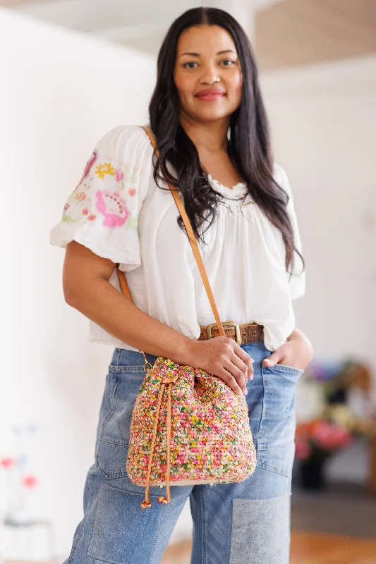 Hand - Knitted Women Sweater with Artisanal CharmDumpling Bucket Bag Pattern