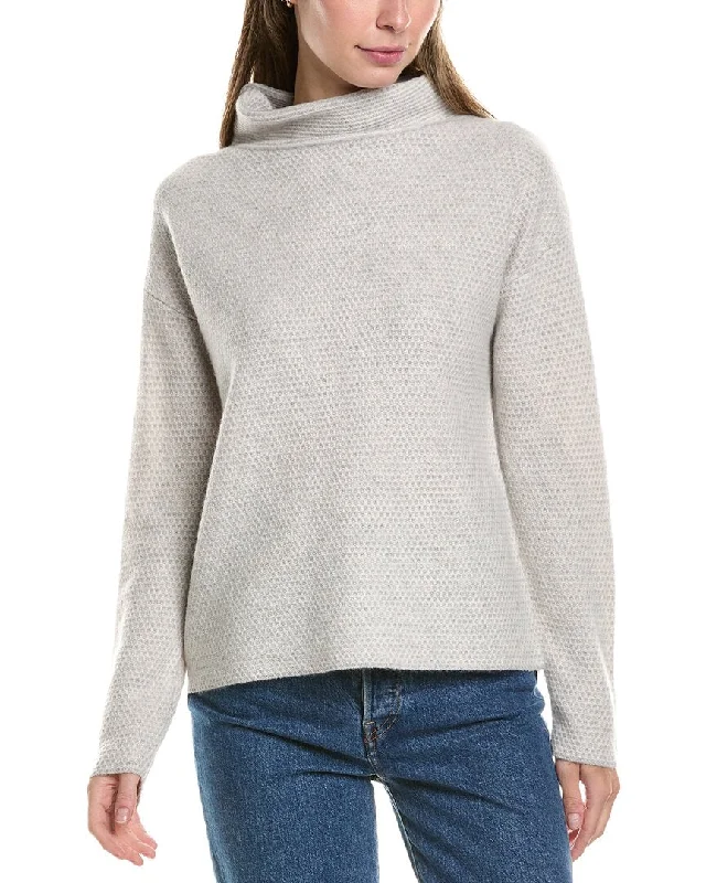 Button - Down Women Sweater for a Versatile LookInCashmere Honeycomb Cashmere Sweater