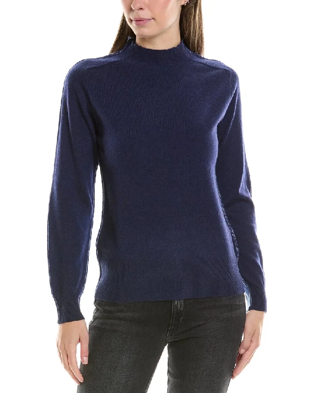 Turtleneck Women Sweater for a Classic and Elegant StyleInCashmere Splice Cashmere Sweater