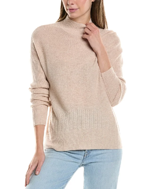 Oversized Women Sweater for a Cozy and Fashionable LookInCashmere Textured Stripe Cashmere Sweater