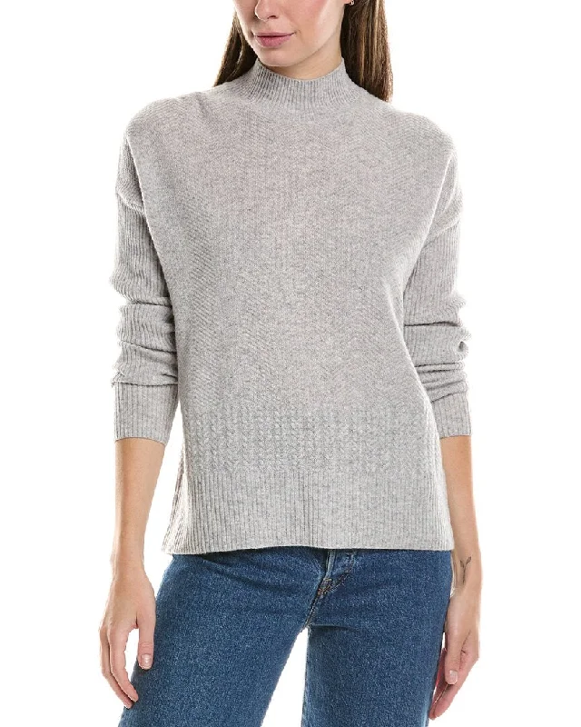 Cashmere Women Sweater with a Luxurious Soft TouchInCashmere Textured Stripe Cashmere Sweater