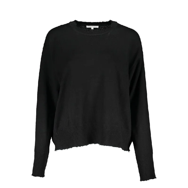 Cashmere Women Sweater with a Luxurious Soft TouchPatrizia Pepe Elegant Long Sleeved Crew Neck Women's Sweater