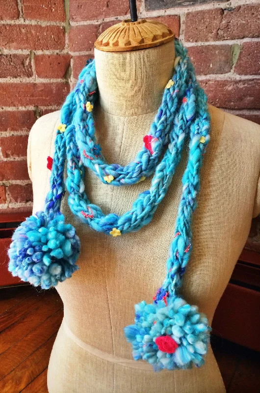 Plus - Size Women Sweater with a Flattering FitPom Pom Scarf