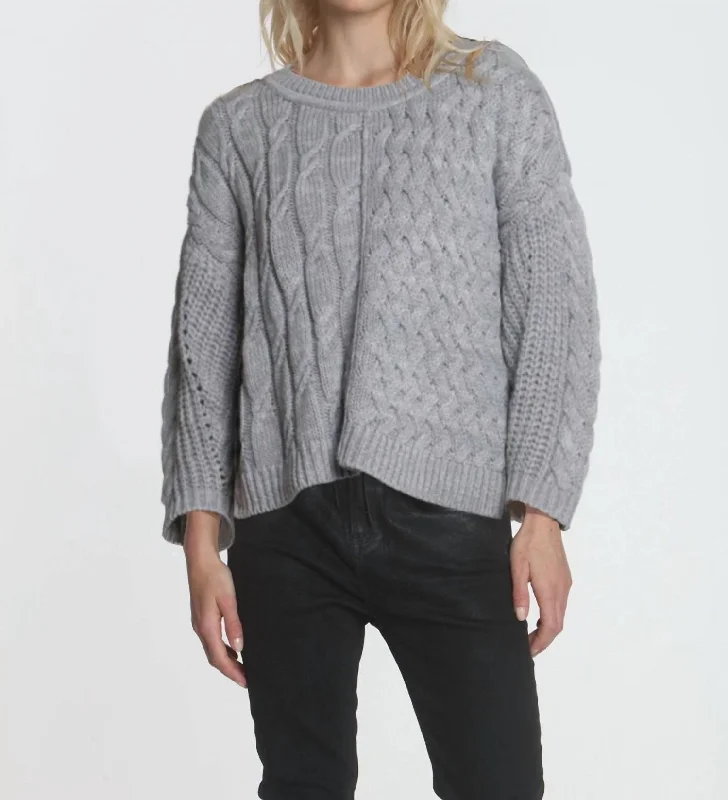 Organic Cotton Women Sweater for an Eco - Friendly ChoiceShiloh Medley Scoop Sweater In Grey