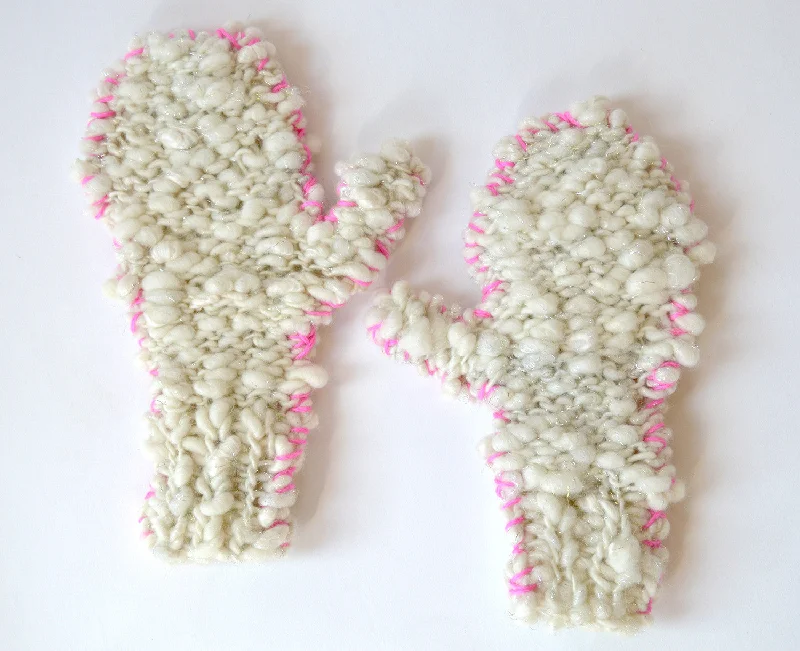 Cable - Knit Women Sweater with Intricate PatternsSnuggle Bear Mittens