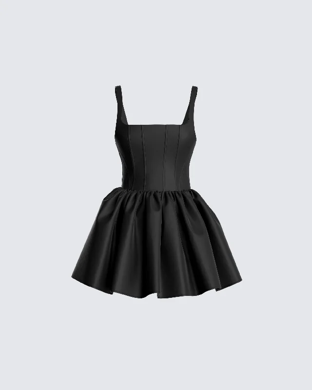 Off - the - Shoulder Women Dress for a Romantic and Feminine LookBelle Black Mini Dress