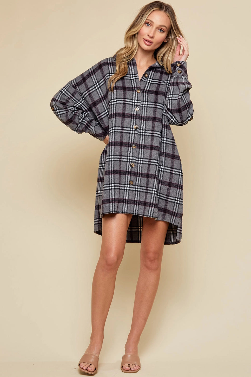 Pleated Women Dress with a Timeless and Elegant TextureDuluth Shacket