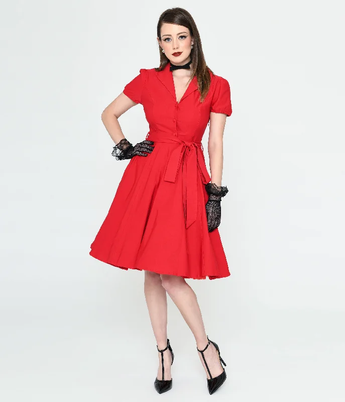 Wrap - Style Women Dress with Adjustable Fit for All Body TypesLady In Red Monroe Swing Dress