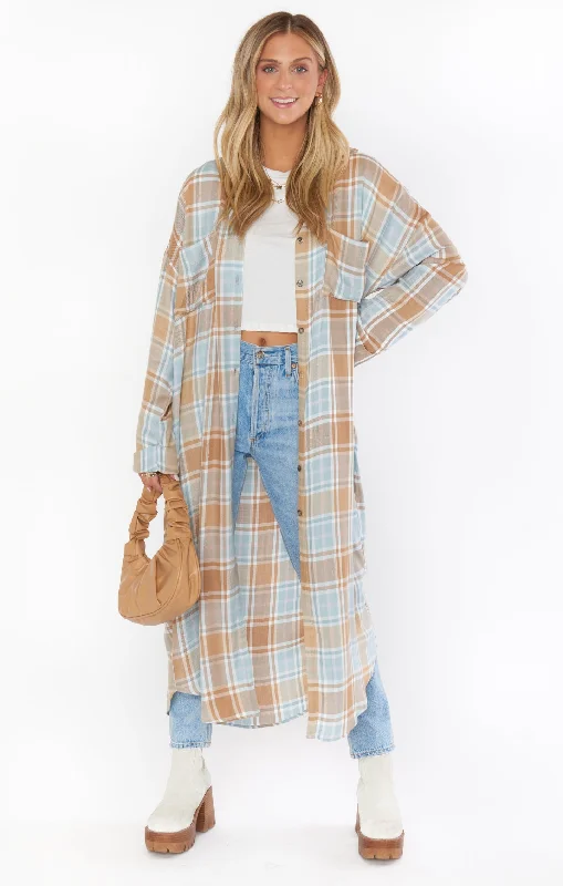 Shift Women Dress with a Simple and Classic Design for Everyday WearLeo Button Down Tunic ~ Georgetown Plaid