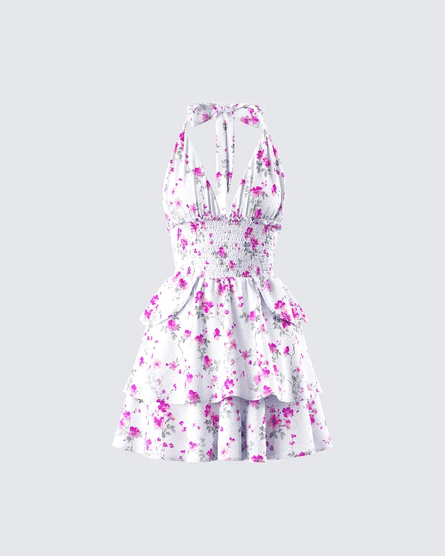 Strapless Women Dress with a Built - in Bra for Comfort and SupportMahin Floral Print Mini Dress