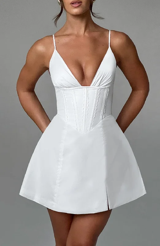 Wrap - Style Women Dress with Adjustable Fit for All Body TypesSela Mini Dress - Ivory