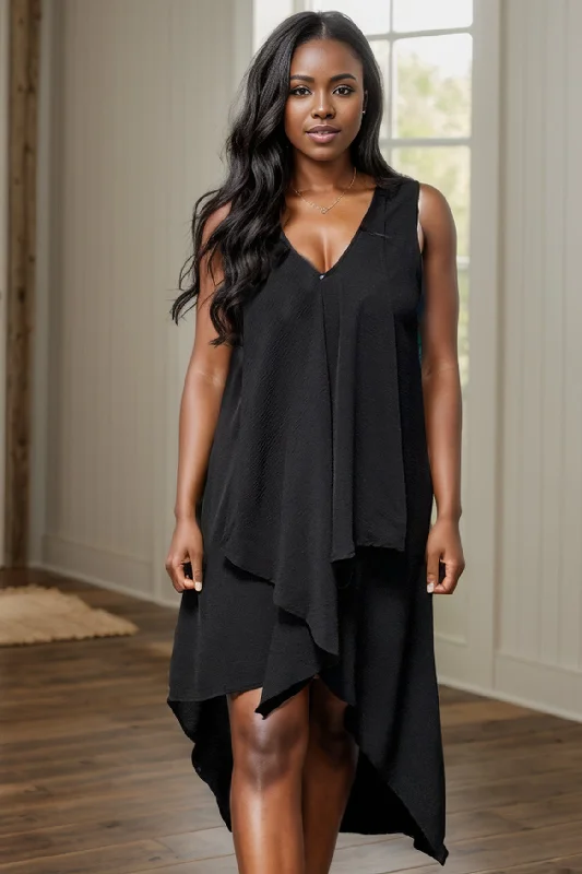 Little Black Women Dress with Sequins for a Glamorous Night OutStunner of a Black Dress!