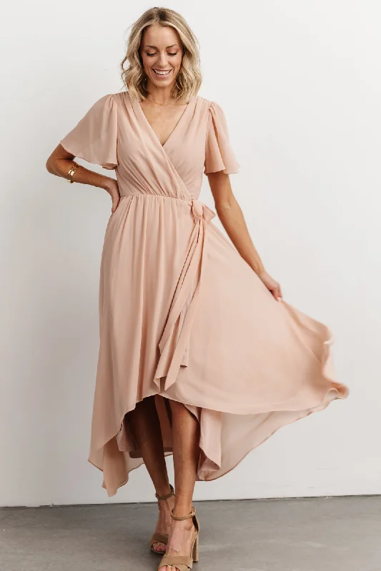 Lace - Embellished Women Dress for an Elegant and Sophisticated AppearanceWaverly Wrap Dress | Dusty Blush