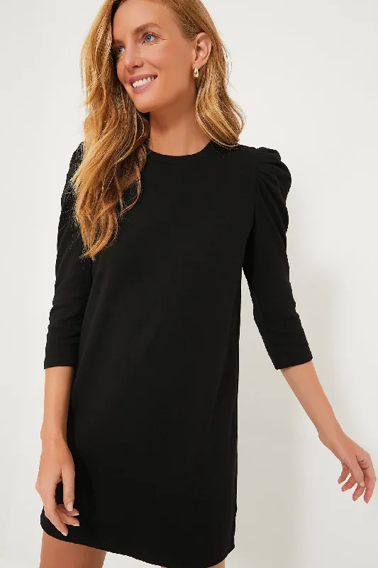 Ruffled Women Dress with Multiple Layers for a Playful and Girly StyleBlack Vesty Mini Dress