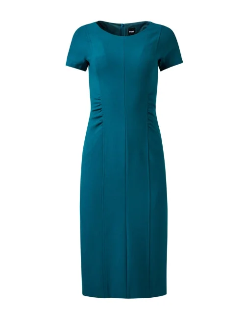 Lace - Embellished Women Dress for an Elegant and Sophisticated AppearanceDakela Teal Sheath Dress