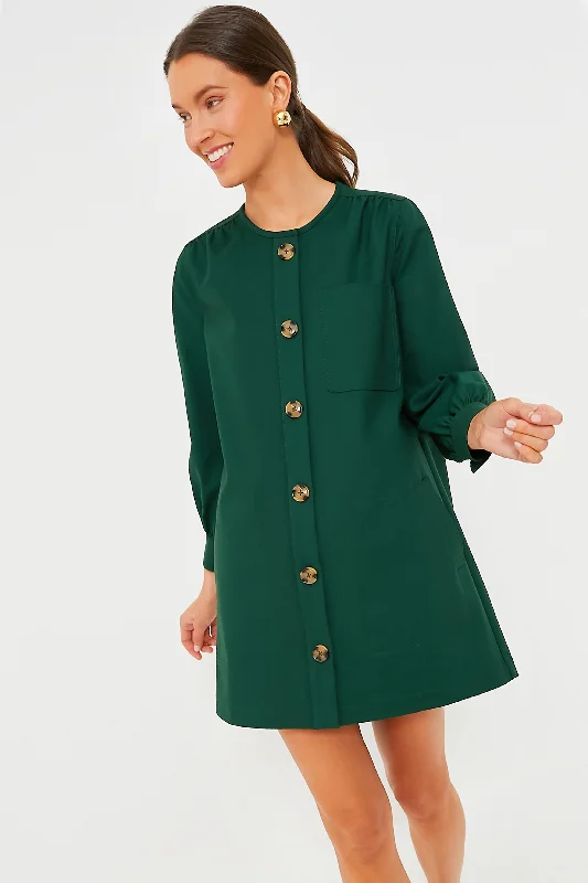 Shift Women Dress with a Simple and Classic Design for Everyday WearDark Green Blake Dress