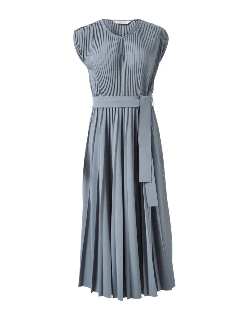 Lace - Embellished Women Dress for an Elegant and Sophisticated AppearanceKiss Blue Pleated Dress