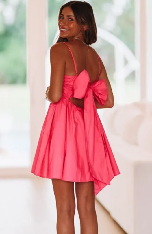 Backless Women Dress for a Sexy and Alluring Look at Evening EventsKnow About Me Mini Dress - Pink