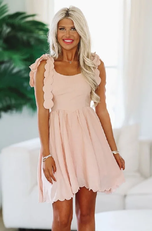 Ruffled Women Dress with Multiple Layers for a Playful and Girly StyleLimited Edition Mini Dress - Pink