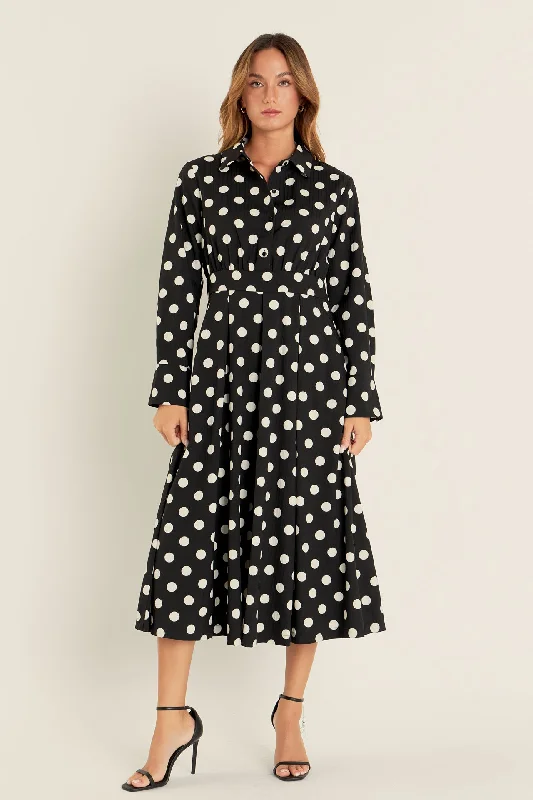 Backless Women Dress for a Sexy and Alluring Look at Evening EventsPolka Dot Shirt Dress