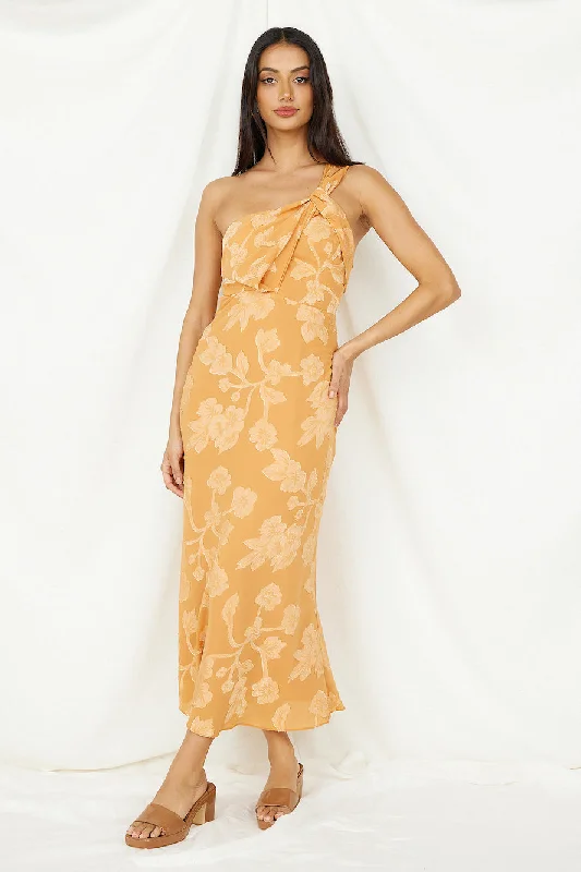 Empire Waist Women Dress to Accentuate the Bust and Conceal the WaistPower of Possibility Maxi Dress Orange