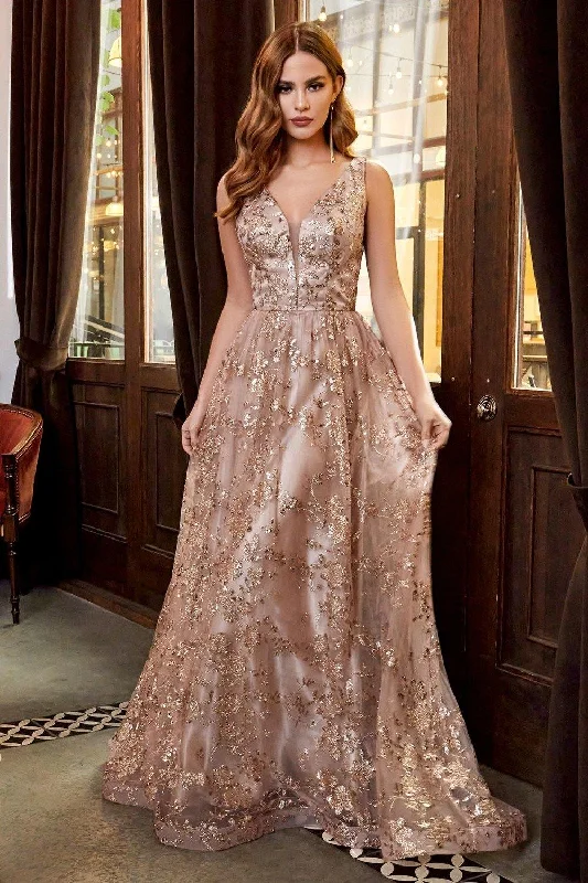 Lace - Embellished Women Dress for an Elegant and Sophisticated AppearanceCinderella Divine CB068 Prom Long Dress Evening Gown