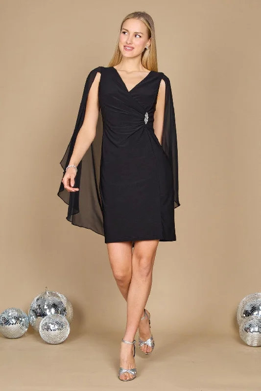 Pleated Women Dress with a Timeless and Elegant TextureR&M Richards 5806 Short Formal Dress