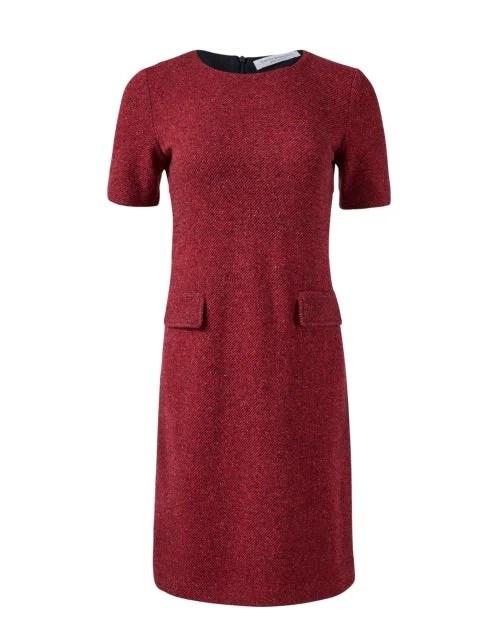 Sheath Women Dress with a Tailored Fit for a Professional LookRefuge Red Shift Dress