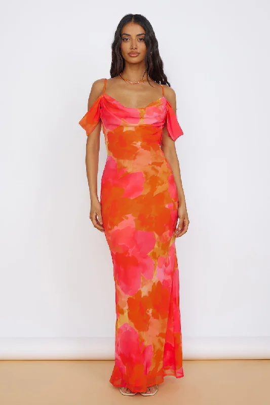 Little Black Women Dress with Sequins for a Glamorous Night OutRUNAWAY THE LABEL Oralie Maxi Dress Orange