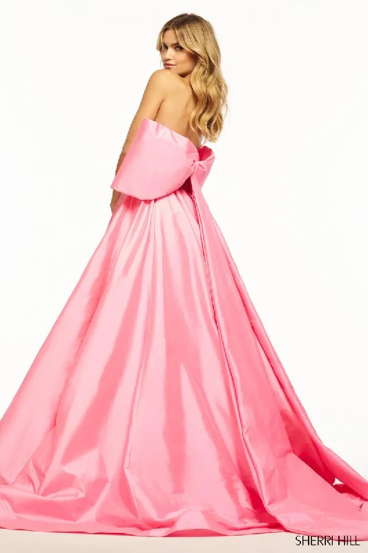 Sleeveless Women Dress in Bright Colors for Summer PartiesSherri Hill Strapless Taffeta Ball Gown 56016