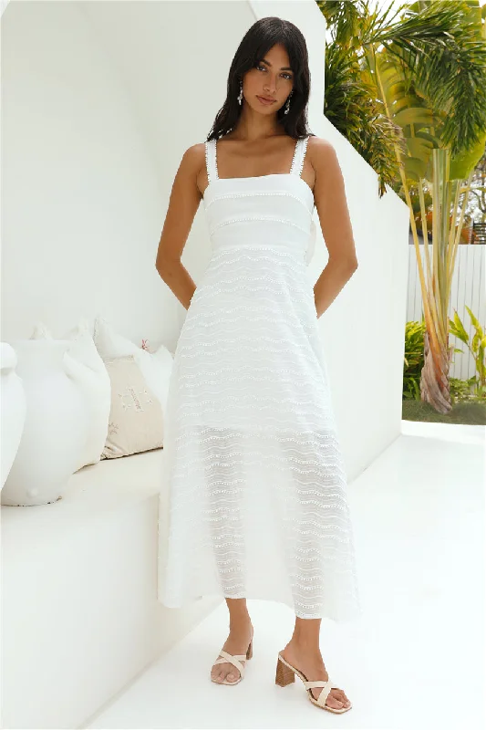 Plus Size Women Dress with a Flattering A - Line Cut for Comfort and StyleSpeak Of Angels Maxi Dress White