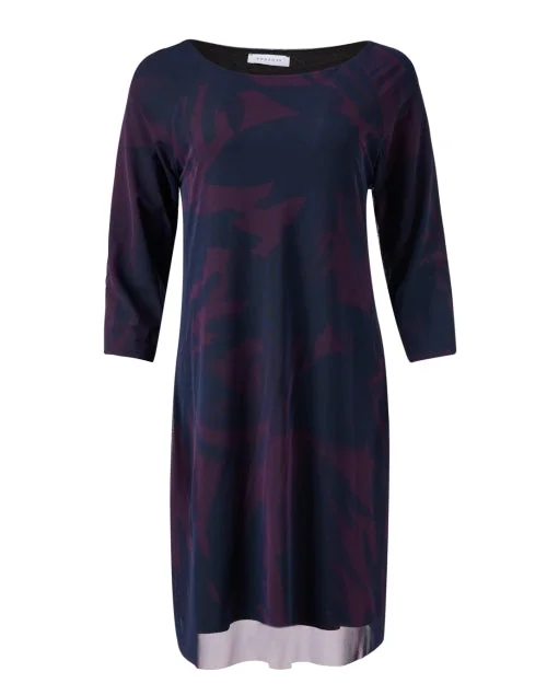 Shift Women Dress with a Simple and Classic Design for Everyday WearNavy Multi Print Dress