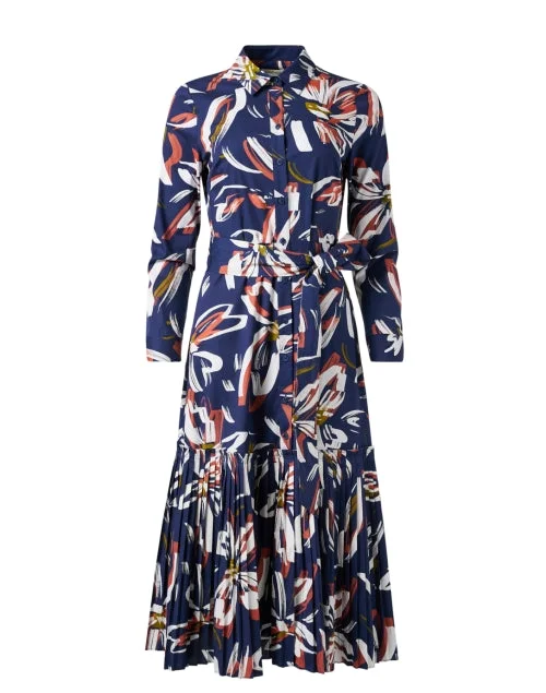 Empire Waist Women Dress to Accentuate the Bust and Conceal the WaistTori Navy Floral Printed Dress